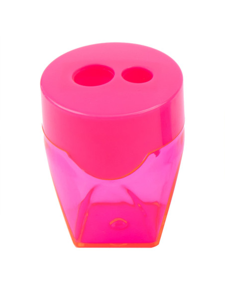 DLE39768-12,Ascutitoare plastic dubla cu container Deli - Set 12