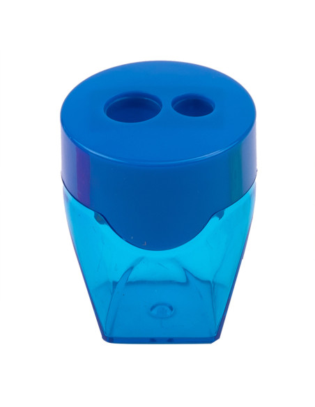 DLE39768-12,Ascutitoare plastic dubla cu container Deli - Set 12