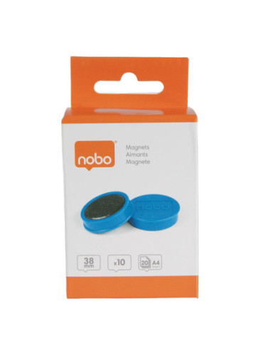 NB1915313,Magneti whiteboard 38mm 10/set albastri Nobo