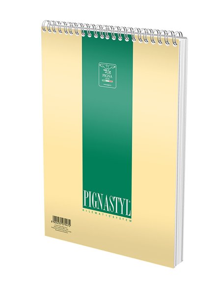 Bloc notes cu spira A4 Pigna Style, 60 file, matematica, Culori asortate