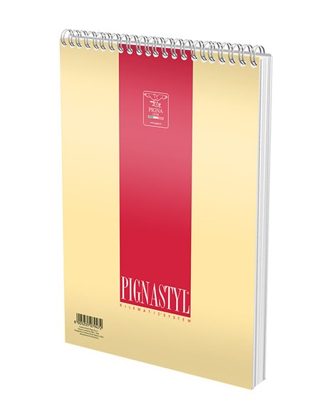 Bloc notes cu spira A4 Pigna Style, 60 file, matematica, Culori asortate