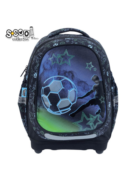 SC3341,Ghiozdan anatomic S-COOL, 39 x 33 x 18 cm, motiv FOOTBALL