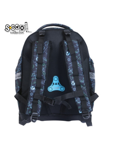 SC3341,Ghiozdan anatomic S-COOL, 39 x 33 x 18 cm, motiv FOOTBALL