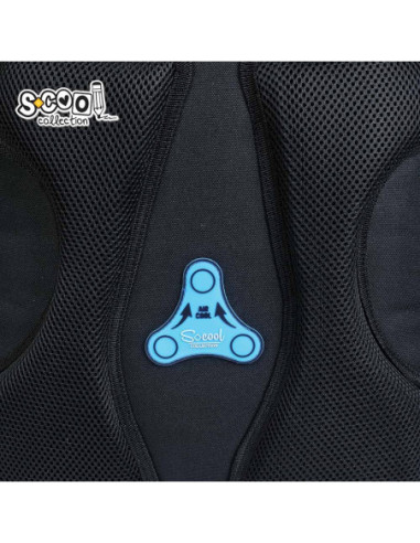 SC3341,Ghiozdan anatomic S-COOL, 39 x 33 x 18 cm, motiv FOOTBALL