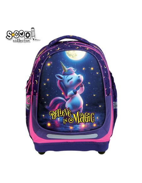 SC3336,Ghiozdan anatomic S-COOL, 39 x 33 x 18 cm, BELIEVE IN MAGIC