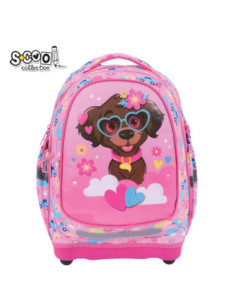 SC3338,Ghiozdan anatomic S-COOL, 39 x 33 x 18 cm, HAPPY RAINBOW