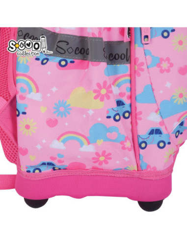 SC3338,Ghiozdan anatomic S-COOL, 39 x 33 x 18 cm, HAPPY RAINBOW