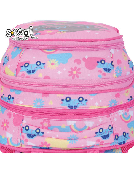 SC3338,Ghiozdan anatomic S-COOL, 39 x 33 x 18 cm, HAPPY RAINBOW