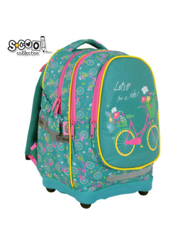 SC3364,Ghiozdan anatomic S-COOL, 39 x 33 x 18 cm, LET'S GO FOR A RIDE