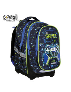 SC3339,Ghiozdan anatomic S-COOL, 39 x 33 x 18 cm, GAMER 2