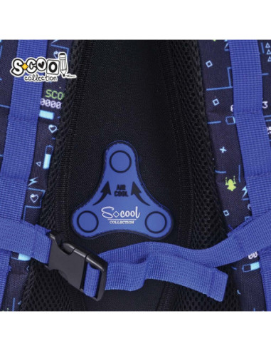 SC3339,Ghiozdan anatomic S-COOL, 39 x 33 x 18 cm, GAMER