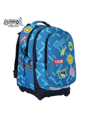 SC3365,Ghiozdan anatomic S-COOL, 39 x 33 x 18 cm, STICKER