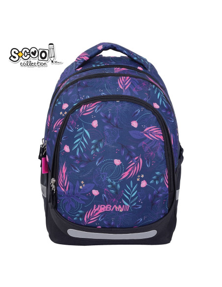 SC3356,Ghiozdan anatomic light S-COOL, URBAN, 41 x 28 x 17 cm, LEAVES