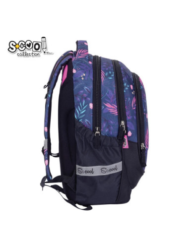 SC3356,Ghiozdan anatomic light S-COOL, URBAN, 41 x 28 x 17 cm, LEAVES