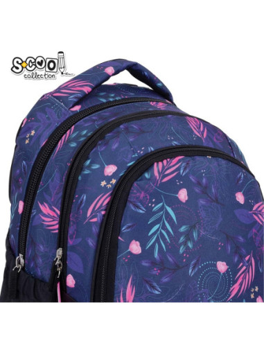 SC3356,Ghiozdan anatomic light S-COOL, URBAN, 41 x 28 x 17 cm, LEAVES