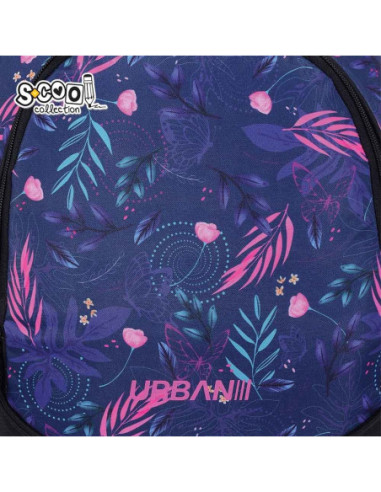 SC3356,Ghiozdan anatomic light S-COOL, URBAN, 41 x 28 x 17 cm, LEAVES
