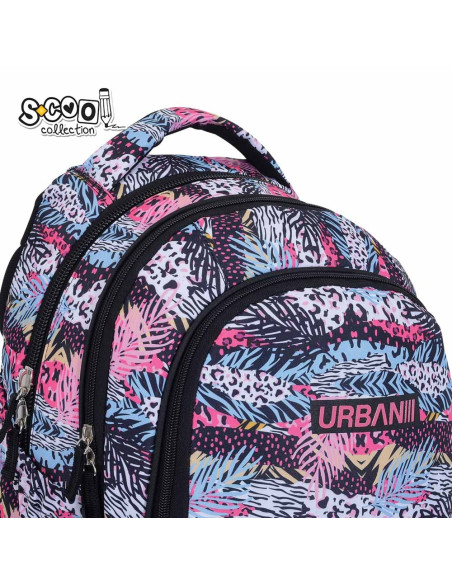 SC3357,Ghiozdan anatomic light S-COOL, URBAN, 41 x 28 x 17 cm, PATTERN