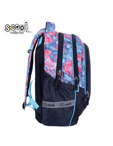 SC3359,Ghiozdan anatomic light S-COOL, URBAN, 41 x 28 x 17 cm, FLOWERS