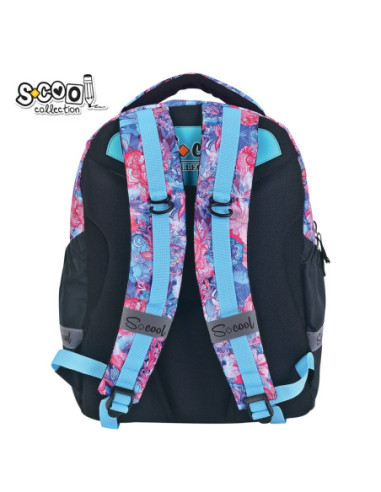 SC3359,Ghiozdan anatomic light S-COOL, URBAN, 41 x 28 x 17 cm, FLOWERS