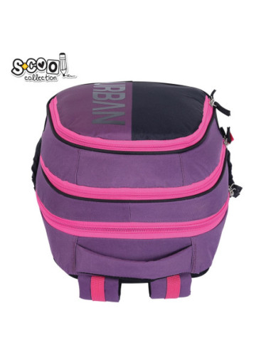 SC3360,Ghiozdan anatomic light S-COOL, URBAN, 41 x 28 x 17 cm, PINK