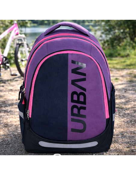 SC3360,Ghiozdan anatomic light S-COOL, URBAN, 41 x 28 x 17 cm, PINK