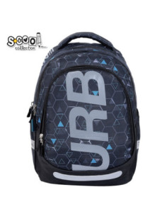 SC3374,Ghiozdan anatomic light S-COLL, URBAN, 41 X 28 X 17 cm, motiv HONNEY COMB