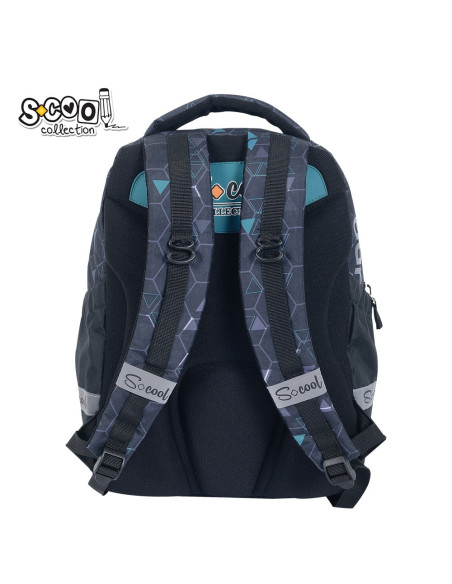 SC3374,Ghiozdan anatomic light S-COLL, URBAN, 41 X 28 X 17 cm, motiv HONNEY COMB
