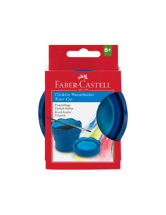 SD-FAB018/ALBASTRU,Pahar pentru pictura simplu Click-Go Faber-Castell ALBASTRU