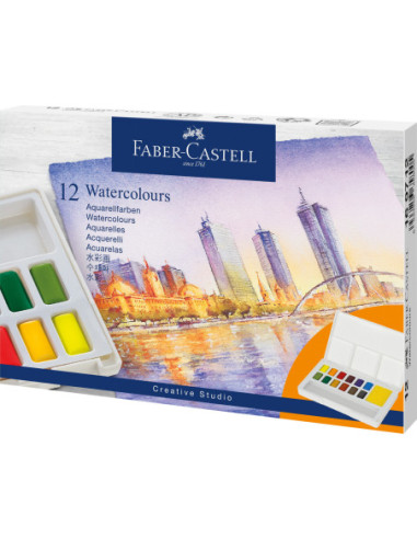 FC169712,Acuarele 12 culori creative studio Faber-castell