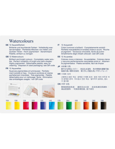FC169712,Acuarele 12 culori creative studio Faber-castell