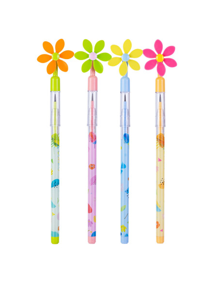 DLECC091-24,Creion grafit fara ascutire model floare comiko Deli - Set 24