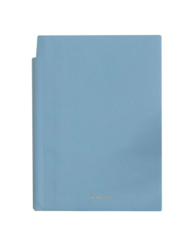 DLEN141LBL,Caiet birou a5 112 file 80g dictando coperta piele albastru n141l Deli