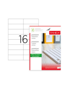 TW2105/25,Etichete 16/a4 105*37mm colturi drepte 25/top Tanex