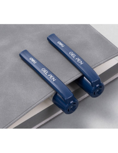 DLEG159-BL-12,Pix cu gel si grip g159 1.0mm albastru Deli - Set 12