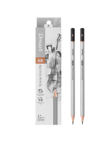 DLEC392-6B-12,Creion grafit c392 6b Dmast by pebeo - Set 12