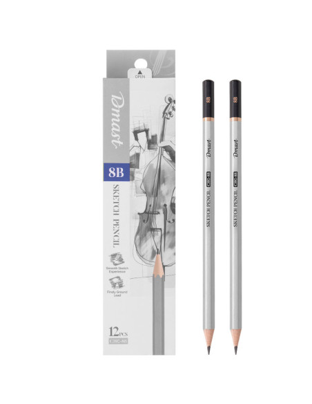 DLEC392-8B-12,Creion grafit c392 8b Dmast by pebeo - Set 12