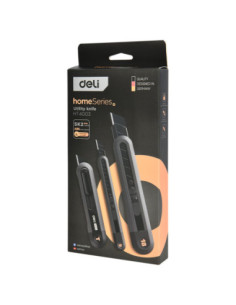 DLEHT4003,Set 3 cuttere negre home series Deli