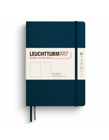 LT372188,Caiet a5 velin coperta rigida albastru marin Leuchtturm