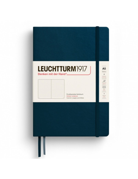 LT372189,Caiet a5 punctat coperta rigida albastru marin Leuchtturm