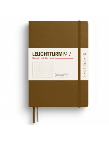 LT372197,Caiet a5 punctat coperta rigida maro scortisoara Leuchtturm