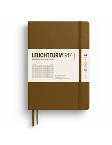 LT372199,Caiet a5 aritmetica coperta rigida maro scortisoara Leuchtturm