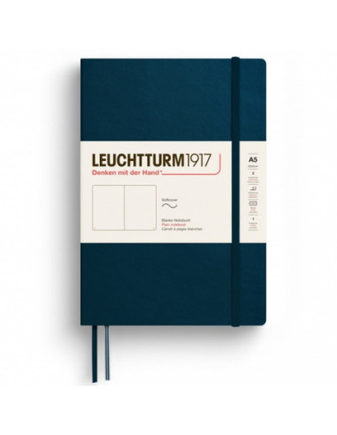 LT372204,Caiet a5 velin coperta flexibila albastru marin Leuchtturm