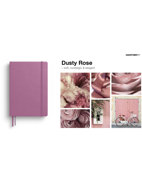 LT372201,Caiet a5 punctat coperta flexibila dusty rose Leuchtturm