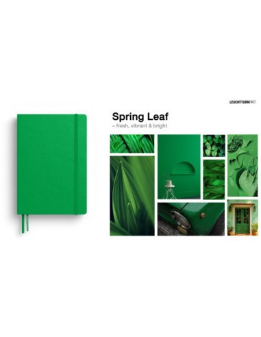 LT372209,Caiet a5 dictando coperta flexibila verde primavaratic Leuchtturm