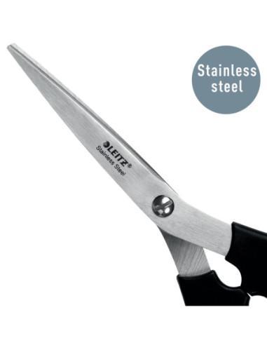 LZ54230095,Foarfeca birou 16.5cm neagra otel inoxidabil Leitz