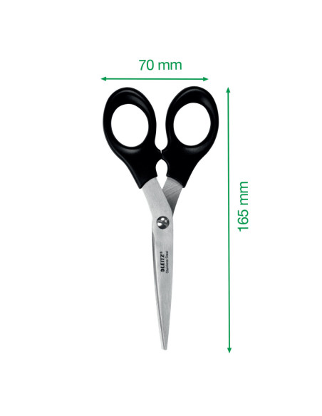 LZ54230095,Foarfeca birou 16.5cm neagra otel inoxidabil Leitz
