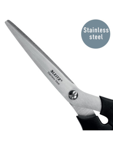 LZ54240095,Foarfeca birou 18.5cm neagra otel inoxidabil Leitz