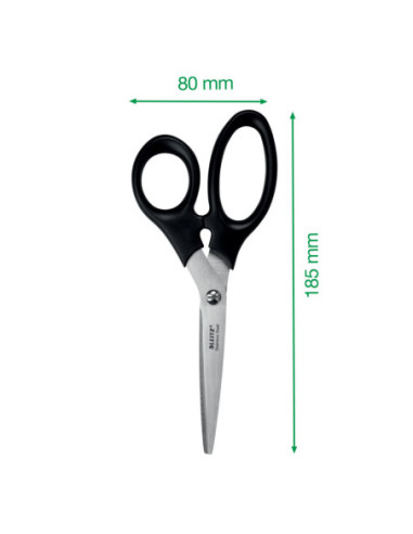 LZ54240095,Foarfeca birou 18.5cm neagra otel inoxidabil Leitz