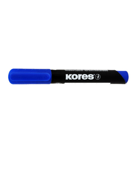 KO20953-12,Marker permanent albastru varf tesit Kores - Set 12