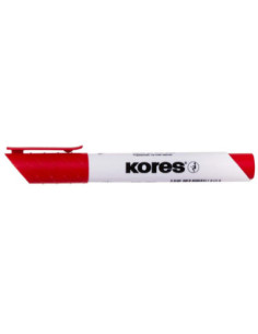 KO20857-12,Marker whiteboard rosu varf tesit Kores - Set 12